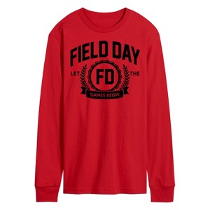 Men's - Instant Message - Field Day Collegiate Long Sleeve Graphic T-Shirt - 1 of 4