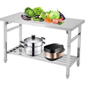 homfan 48 x 30 Inch Stainless Steel Prep Table, Commercial Worktables & Workstations - 1 of 4