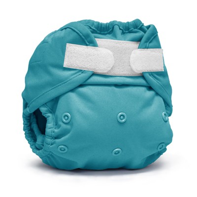 Image of Kanga Care Rumparooz Double Leg Gusset Reusable Cloth Diaper Cover One Size Aplix Aquarius Blue 6-35 lbs