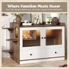 KTMBDW Cat Litter Box Enclosure, Hidden Litter Box Furniture, Farmhouse Indoor Cat House Washroom End Table - 4 of 4