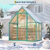 GustoWave 6 x 4 ft Greenhouse, Polycarbonate Walk-in Greenhouse with Aluminum Frame - 3 of 4