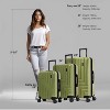 DUKAP Zahav Lightweight Hardside Spinner 3pc Luggage Set - Green - 3 of 4