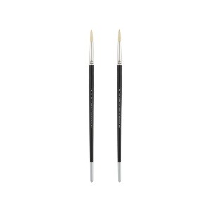Creative Mark Pro Stroke Premium White Chungking Hog Bristle Artist Paint Brush - Round  - Natural Bristle Brush w/ Great Control Suitable for Oils, - 1 of 4