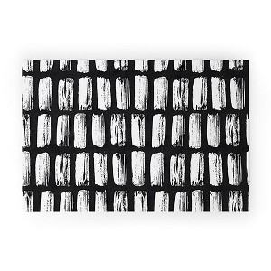 Emanuela Carratoni Black and White Texture Welcome Mat - Deny Designs - 1 of 3