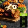 NUT CRAVINGS -  Dried Fruit Flower Arrangement Gift Basket in Wooden Apple-Shaped Gift Basket + Tray (9 Assortment) - 3 of 4