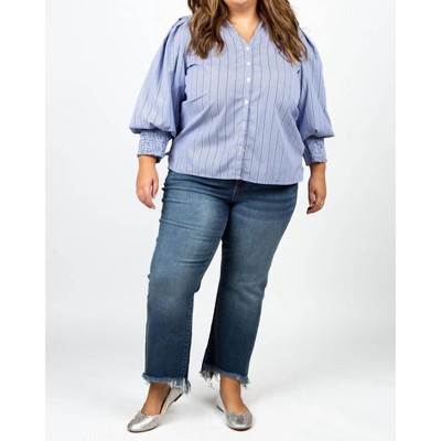 Women's Witlee Cotton Poplin Top - Plus - JOH