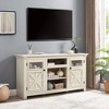 60" Large Modern TV Stand with Faux Stacked Stone Surround, Media Console Table with Spacious Storage Cabinet, TV Desk Storage Rack - 4 of 4