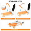 SKRAN Push Cart Dolly 330 lbs. Capacity Moving Platform Hand Truck Heavy Duty Space Saving Collapsible Swivel Push Handle Flat Bed Wagon - 2 of 4