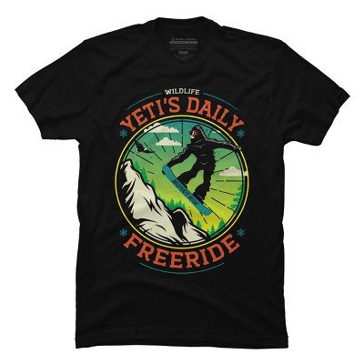 Men's Design By Humans Yeti's Daily Freeride By sitchko T-Shirt