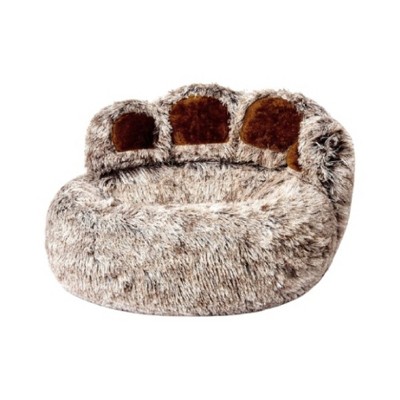 Bellura Pet - Paw - Shaped Soft Animal Bedding - Brown