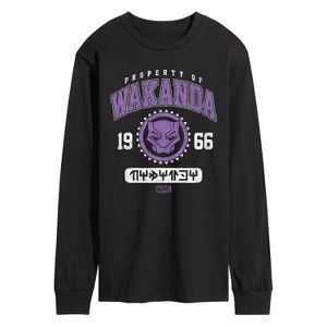 Men's - Marvel - Black Panther Property of Wakanda Long Sleeve Graphic T-Shirt - 1 of 4