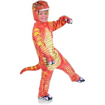 Underwraps Costumes Orange T-Rex Printed Child Costume Jumpsuit