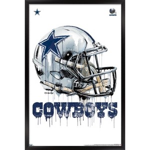 Trends International NFL Dallas Cowboys - Drip Helmet 20 Framed Wall Poster Prints - 1 of 4