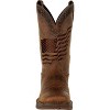 Men's Durango Brown Distressed Flag Embroidery Western Boot, DDB0314, Brown - 3 of 4