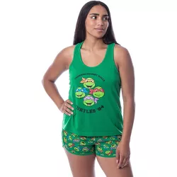 Nickelodeon Teenage Mutant Ninja Turtles Womens' 84 Tank Pajama Short Set (S) Green