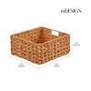 mDesign Woven Farmhouse Pantry Food Storage Bin Basket Box - 3 Pack - Gray Ombre - 4 of 4