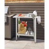 Heavy Duty Stainless Steel Work Table, Adjustable Height Utility Table for Home, Garage, and Restaurant Use - 4 of 4