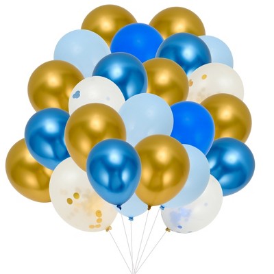 dark blue light blue blue gold tone