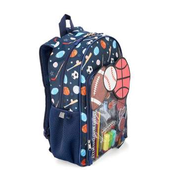 Locker Club Kids' 17" Backpack with Stationery Pencil Pouch - Sport