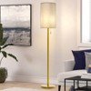 Maxax Black Floor Lamp with Painted Iron and Rattan Shade - 2 of 4