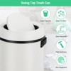 17 Gallon/65 Liter Trash Can, Stainless Steel Rubbish Bin, Commercial Grade Waste Container, Round Garbage Can for Outdoor, Home Office, Restaurant - 3 of 4