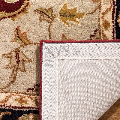 Heritage Red and Black Hand-Tufted Wool 4' x 6' Area Rug