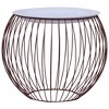 vidaXL Coffee Table Set of 2 Gold, White Metal, MDF Large, Small - 3 of 4