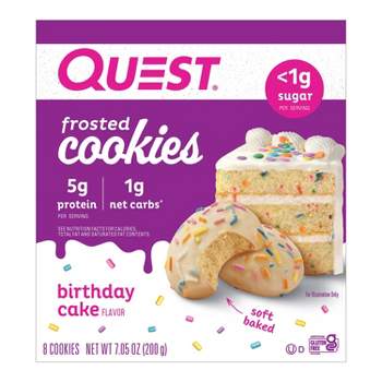 Quest Nutrition 5g Protein Frosted Cookie - Birthday Cake - 8ct