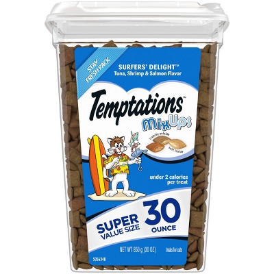 Photo 1 of 2 Containers of Temptations Mix Ups Surfers Delight Cat Treats with Shrimp Tuna and Salmon