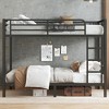 Racxily Metal Full XL over Full XL Bunk Bed for Teens and Adults,Metal Beds Frame, No Box Spring Needed, Black - 2 of 4