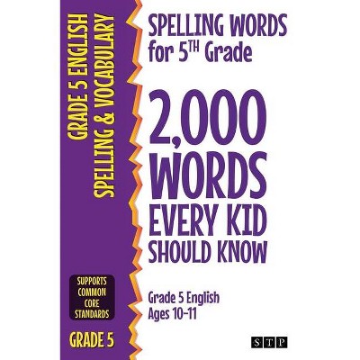 Spelling Words for 5th Grade - by  Stp Books (Paperback)