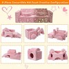 Kids Couch for Playroom, 8PCS Glowing Modular Kids Play Couch, Child Sectional Sofa Play Set for Nursery Gaming Reading - 2 of 4