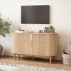 Fluted Pantry Storage Cabinet with Sliding Tambour Door, Wide Kitchen Cabinet with Removable & Adjustable Shelves - 3 of 4
