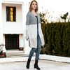 Anna-Kaci Women's Long Sleeve Open Front Casual Knit Sweaters Coat Soft Outwear Striped Draped Duster Cardigan- Small ,Grey - 4 of 4