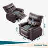 Electric Rocking Recliner Chair with Vibration and Heating, Swivel Massage Chair - 3 of 4