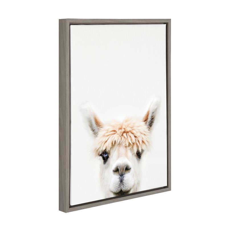 Sylvie Alpaca Bangs Framed Canvas by Amy Peterson Art Studio - Kate & Laurel All Things Decor, 2 of 6