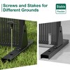 SpassWay 72"H Black 3 Panel Woven Room Divider Decorative Metal Privacy Screen Garden Arbor Freestanding Patio Trellis - 4 of 4