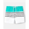 PATPAT Family Matching Swimwear Mommy and Me Colorblock Striped Spliced One-Piece Swimsuits Swim Trunks Shorts - 4 of 4