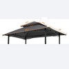 8x5Ft Grill Gazebo Replacement Canopy,Double Tiered BBQ Tent Roof Top Cover,Beige - 2 of 4