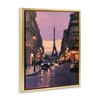 Stupell Industries Twilight in Paris Streets Floating Frame Canvas Art, Gold, 25" x 31" - 2 of 4