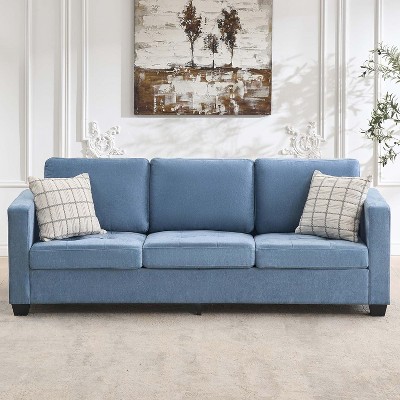 GustoWave 89" 3-Seat Sofa for Living Room, Modern Comfy Sofa with Removable Cover, Wide Armrest, Chenille Fabric Couches