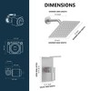 Shower System with Rain Head, Storage Rack, and Brushed Nickel Faucet Set - Comprehensive Kit with Single Spray Mode - 4 of 4