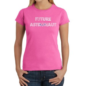 LA Pop Art Future Astronaut - Women's Word Art T-Shirt - 1 of 4
