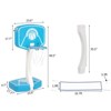 TopComfy Portable Basketball Hoop 2 In 1 Poolside Set Easy Assembly for Kids Adults Outdoor Summer Family Water Play, Blue, 35.83"*10.63"*22.44" - 3 of 4