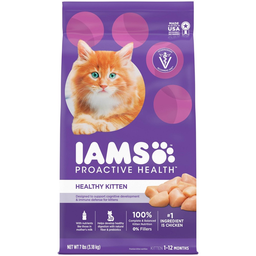 Photos - Cat Food IAMS Proactive Health with Chicken Kitten Premium Dry  - 7lbs 