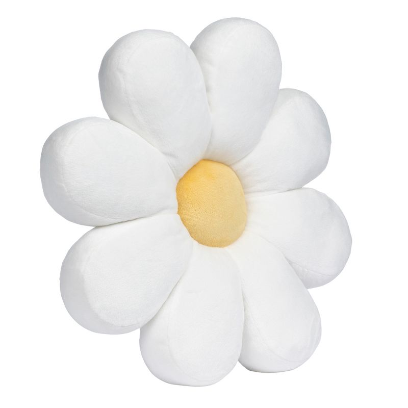 Lambs & Ivy Sweet Daisy White Flower Decorative Pillow Plush Stuffed Toy, 2 of 8