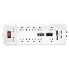 Digital Energy® Heavy-Duty Surge Protector Power Strip, 10 Outlets with 2 USB Ports and Coaxial, Phone, and Modem Protection (25 Ft. cord; White) - 2 of 4