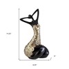 HomeRoots 14" Dark Espresso And Gold Polyresin Woman Statue Sculpture - 3 of 4