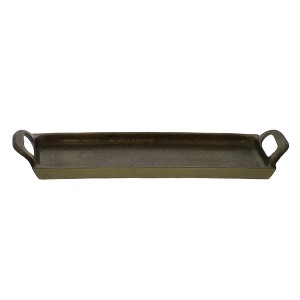 HomeRoots Petite Bronze Narrow Rectangular Tray - 1 of 4