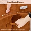 NicBex Suede Fabric Bean Bag Chair with High-Density Memory Foam,Cozy Lazy Sofa Chair,Modern Lounge Chair for Living Room - 3 of 4